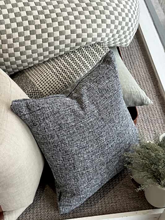 Grey Woven Cushion